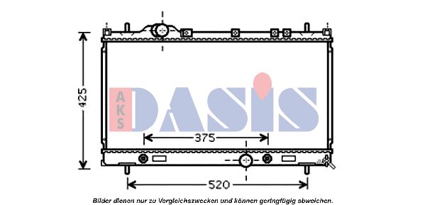 AKS DASIS Радиатор, охлаждение двигателя 520097N